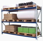 Regał magazynowy z płytą CMJX – udźwig 360-650 kg/półkę