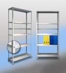 Regał magazynowy z półką metalową SOES – udźwig 100 kg/półkę