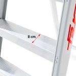 Profesjonalne drabiny rozstawne Lady – stopnie 8 cm