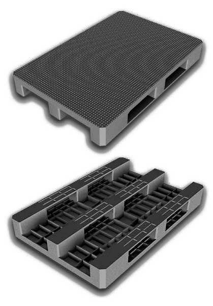 paleta plastikowa pełna ABR - P18 czarna